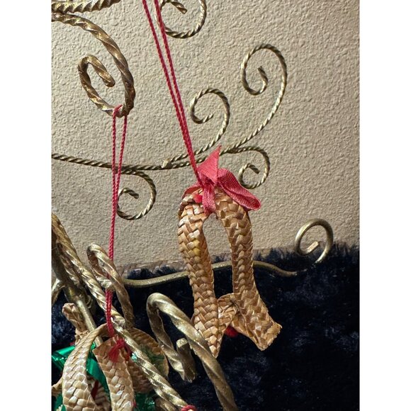 16 Vintage Swedish Folk Art Woven Straw Christmas ornament lot Scandinavian 196 - Picture 6 of 10